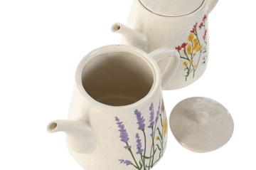 Set 2 ceainice din porțelan cu motive florale, 900 ml, 22×14×16,5 cm, „Bloom" - Img 3