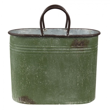 Set 2 jardiniere din metal, verde, stil french country - Img 4