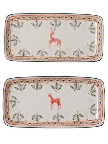 Set 2 platouri din ceramica, "Frimas"