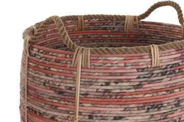 Set coșuri decorative din ratan, 52×52×58 cm, „Peach" - Img 2