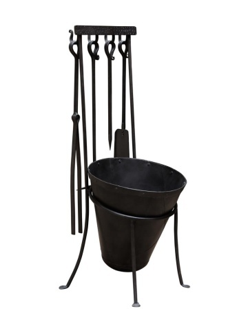 Set mare unelte pentru semineu " Black Iron "