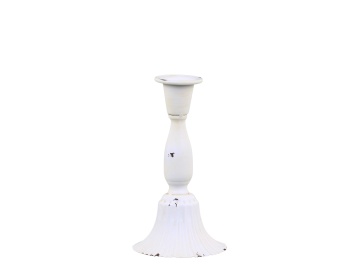 Sfeșnic din metal cu finisaj antichizat crem, H18xD10 cm, „Candlestick"