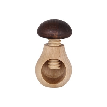 Spărgător de nuci din lemn de fag certificat FSC, formă de ciupercă, natur, 6 × 10 cm, „Mushroom" - Img 6