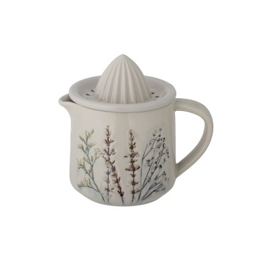 Storcător de lămâi din ceramică cu motive botanice, L14,5×H14×W10 cm, natural, „Bea" - Img 2