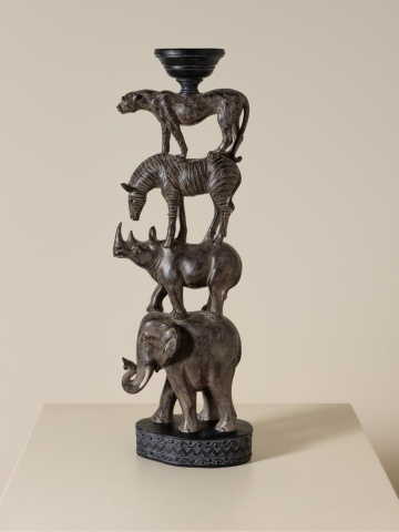 Suport lumanare din polirasină, „African Totem” - Img 6