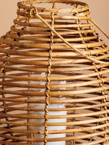 Suport lumanare natur din rattan H23cm Vagabond - Img 3