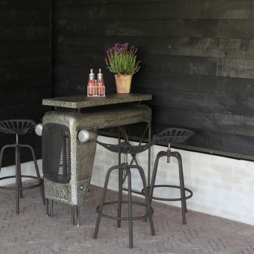 Taburet de bar, gri, din fonta si otel, "Farm Style" - Img 3