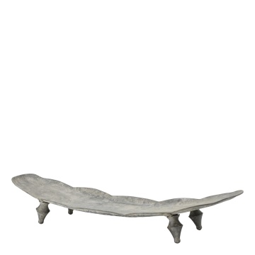 Tavita decorativa, cu picioare, din metal, aspect vintage, Neo