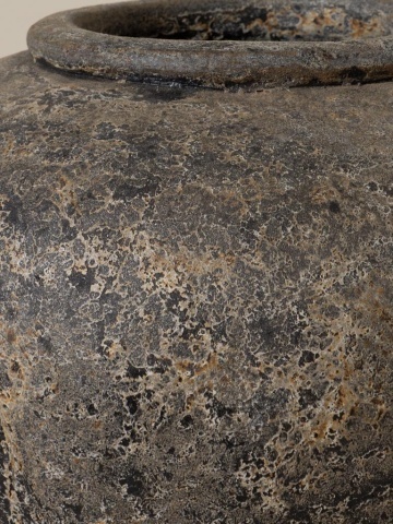 Vas decorativ din teracotta cu finisaj antichizat , H26cm , "Patina" - Img 4