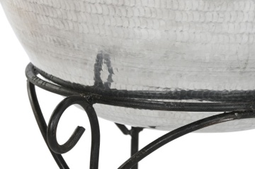 Vază decorativă, stil modern elegant, culoare argintiu, din aluminiu, „Silver” - Img 3
