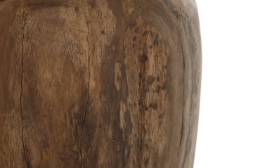 Vază decorativă, stil natural rustic, culoare natur, din lemn de tec, „Teak” - Img 3