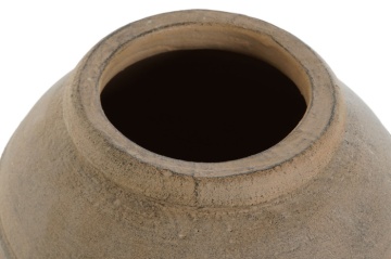 Vază decorativă tip bol, stil industrial minimalist, culoare gri natural, din ciment, „Cement” - Img 3