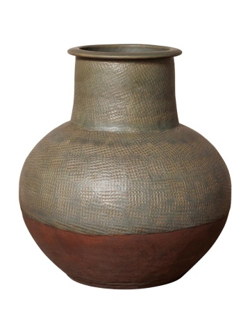 Vaza decorativa verde, din ceramica, Alexandria