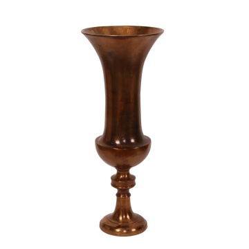 Vază din aluminiu, bronz, finisaj antichizat, 73 x 28 cm, „Delphine”