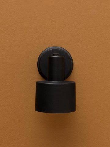 Aplică de perete din metal negru, formă cilindrică, finisaj mat, 20 × 17 × 11 cm, „Spot Black Edition" - Img 3
