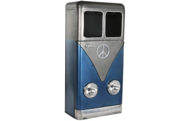 Bar din metal cu suport pentru sticle și pahare, 71x43x152 cm, „Blue Van” - Img 5