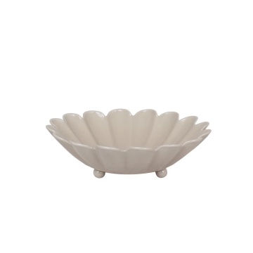 Bol decorativ mic vintage din metal, bej „Ingrid” - Img 3