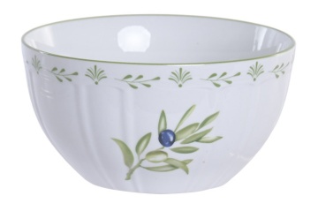 Bol stil Mediterraneean verde , din portelan , "Oliv" - Img 2