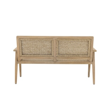 Canapea de grădină din lemn de acacia FSC® și polirattan, L132×H78×W67 cm, „Sorrento" - Img 6
