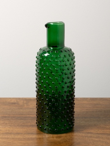 Carafa verde, din sticla, Dotted - Img 2
