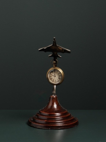 Ceas de masa, decorativ, pe suport din otel, Time Flies - Img 5