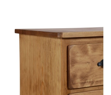 Comoda din lemn de pin, cu 8 sertare, aspect rustic, Terroir - Img 7