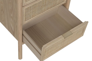 Comodă inaltă natur , din lemn de molid si rattan "Solara" - Img 6