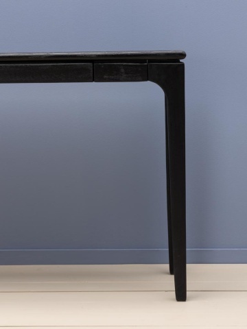 Consolă din lemn de mango, negru, finisaj satinat, 140.5×28×71 cm, „Upsilon" - Img 5