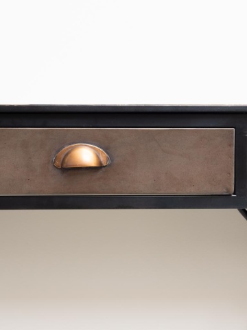 Consola din metal, cu sertar, aspect vintage, Barrow - Img 6