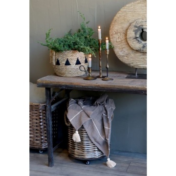 Consola natur din lemn reciclat cu picioare de metal 106x53x75 cm, „Grimaud" - Img 4