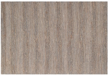 Covor maro din iută și bumbac țesut manual, și alb, 140 x 200 cm, „Remilly”