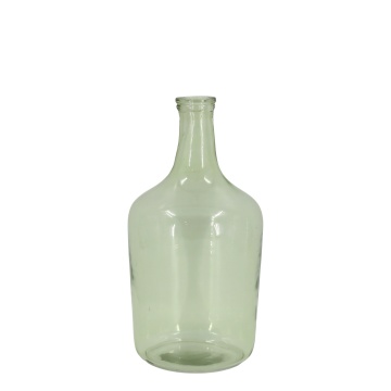 Damigeana decorativa, verde, din sticla, D19cm