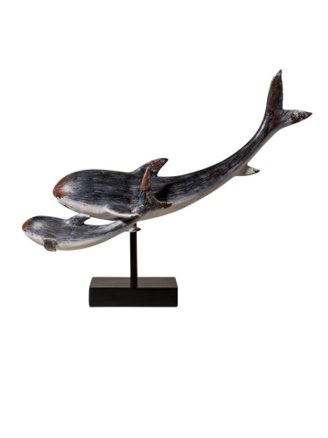 Decoratiune de masa pe postativ, in forma de balena, Whale