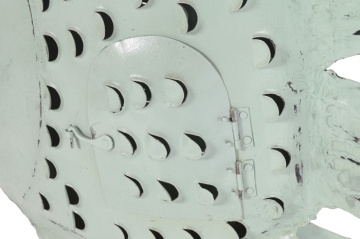 Decorațiune de perete tip pește, stil marin, culoare albastru deschis, din metal, „Ocean Fish” - Img 12