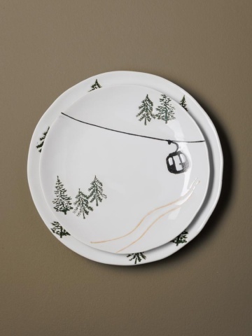 Farfurie din ceramica, D21cm, Slalom - Img 3