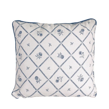 Față de pernă decorativă din bumbac organic 45x45 cm albastru, „Lovisa"