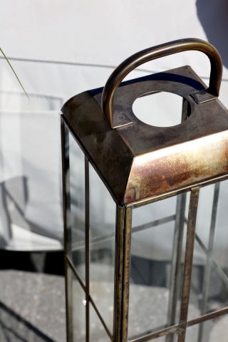 Felinar exterior, din metal, H60cm, Boel - Img 2