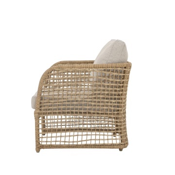 Fotoliu de grădină din polirattan cu perne incluse, L75×H70×W72 cm, „Penzano", Bloomingville - Img 5