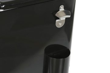 Frigider exterior vintage din oțel negru cu capac dublu, roți și sistem pasiv de răcire, 56 L, „Aruba” - Img 4