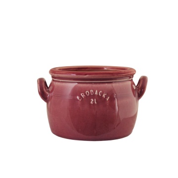 Ghiveci din ceramică glazurată manual 2L burgundy, „Brobacka"