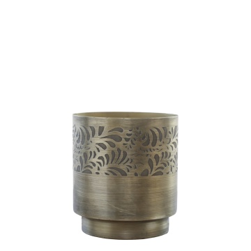 Ghiveci din fier cu model, H16.5/D15 cm , Potizo
