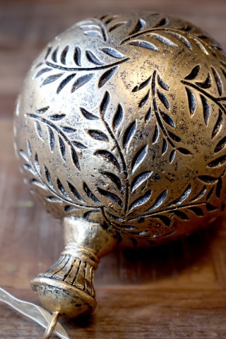 Glob decorativ vintage pentru agățat, H14.5/D10 cm, „Antique” - Img 6