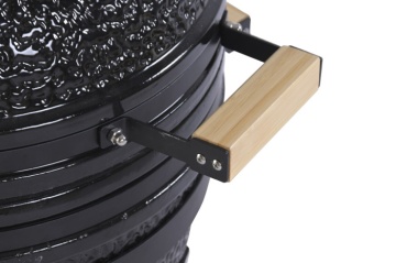 Grătar kamado din ceramică și metal, 51 x 53 x 64 cm, negru, „Barbecue Ceramic" - Img 10