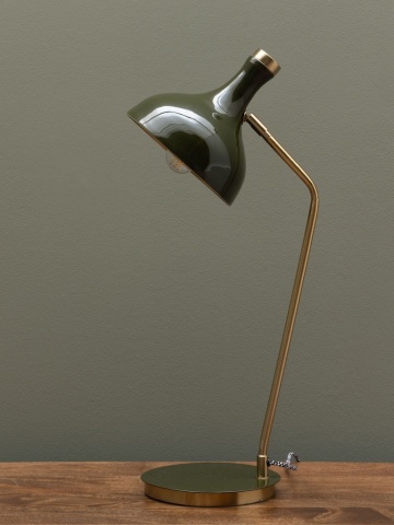 Lampa de masa, verde, din metal, Olive - Img 2