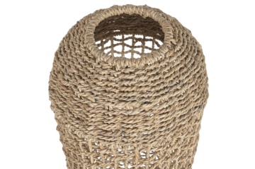 Lampă de podea din lemn de tec și fibre naturale, 25×25×108 cm, „Bali" - Img 3