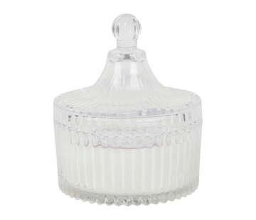 Lumânare parfumată în borcan de sticlă, 180g, aromă Calisson d’Aix, alb - Img 1
