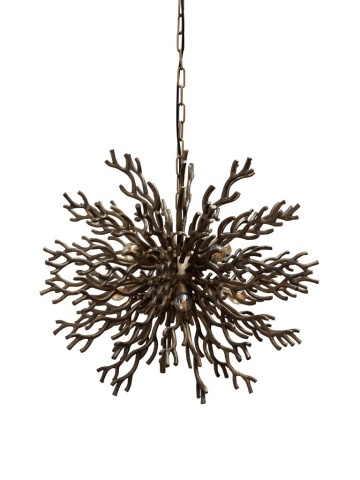 Lustra aurie, din aluminiu, Coralia