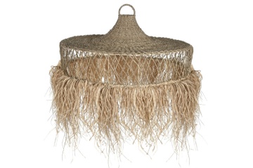 Lustră plafonieră din fibre naturale, 125×125×54 cm, „Palma" - Img 5