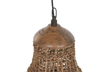 Lustră suspendată Balinese natural, 75x75x55 , din fibra naturală "Amani" - Img 3