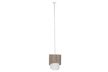 Lustră suspendată din iută împletită și metal, maro, 51 x 40 cm, „Beauvais” - Img 4